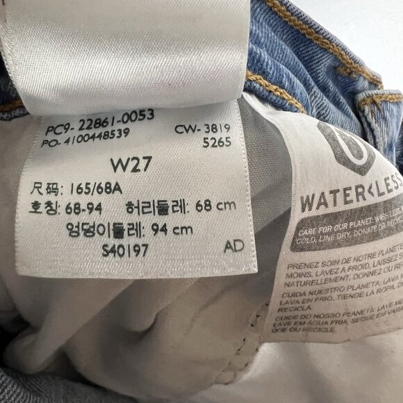 Levi's Wedgie Straight Premium Denim Jeans Button Fly Women’s Size 27 90’s - Picture 12 of 12